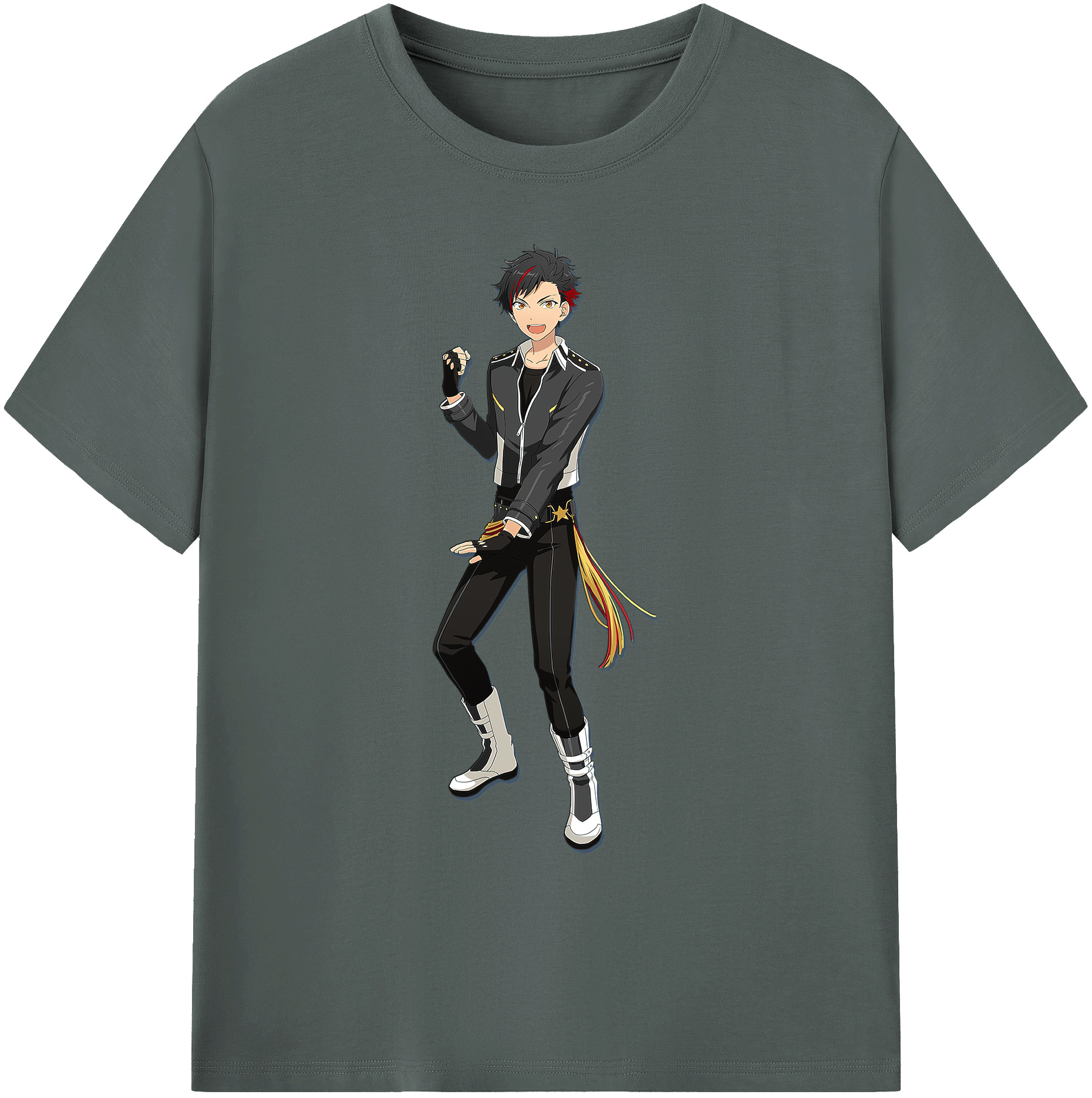（画像用） あんさんぶるスターズ! Ensemble Stars 綿100％ メンズ半袖Tシャツ｜肌触りやわらか＆通気性